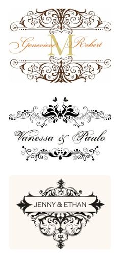 free vintage clip art images calligraphic frames and borders