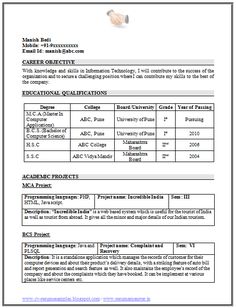 objective in resume for freshers