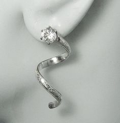 85 Best Sterling Silver Earring Jackets Images Kolczyki Okrągłe Earring Jacket Sterling Silver Diamond Enhancer Stud Spiral Art Deco Design Jackets For Studs Gemstone Jsadss