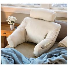 SMALL for people under 53 Watching TV /& Reading Vibrant Red MicroSuede Bedlounge Reading Pillow Reading in Bed in Deep Couches