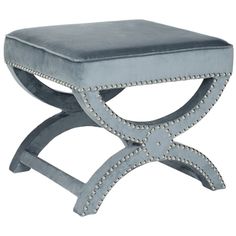 20 Best Vanity Chairs Images Makeup Vanities Lowest Price On Safavieh Mystic Wedgwood Blue Ottoman With Silver Nailhead Detail Today Cindy Emery Vanity Chairs