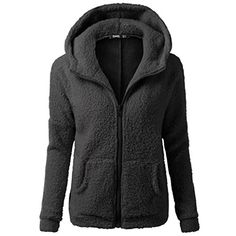 WSPLYSPJY Womens Fleece Jacket Bomber Long Sleeve Faux Sherpa Fuzzy Zip Up Coat