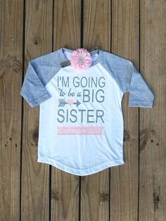 I/'m Going To Be A Big Sister Girls Announcement Childrens Kids T-Shirt Top Shirt