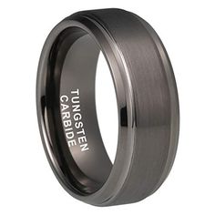 Size 7.5 to 13 Polish Beveled Edge Engagement Promise Rings for Couples Matte Finish Luxffield Tungsten Carbide Rings 6MM 8MM Black//Silver//Rose Gold Mens Wedding Bands Comfort Fit