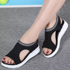 Zapatillas tejidas de tacón alto para mujeres con sandalias Zapatillas tejidas de tacón alto para mujeres con sandalias