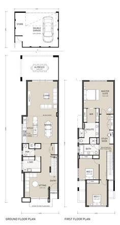 Schmaler Grundriss mit gerader Treppe … | Pinteres… Schmaler Grundriss mit gerader Treppe … | Pinteres…