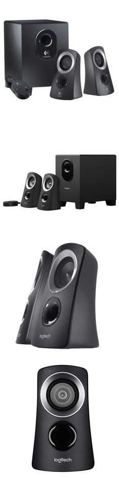 Logitech Z130 PC Speakers Computer//TV//Smartphone//Tablet Black 10 Watts Peak Power Headphone Jack Volume Controls Strong Bass Full Stereo Sound 3.5mm Audio Input