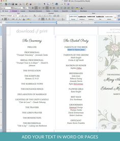 free printable wedding programs templates sample wedding