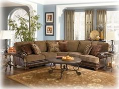 Ashley Furniture Millenium Hartford Walnut Sectional Sectional Living Room Ashley Furniture Millenium Hartford Walnut Sectional Sectional Living Room