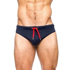 Mens Swim White Marble Rock Ruched Brief Adjustable Workout Shorts