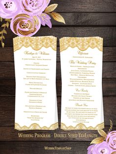 printable wedding program rustic wedding programs unique wedding