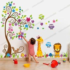 . . @prilaga #newbornphotographer #empoweredbirth #newborngift #newbornphoto #birthisbeautiful #newborn #newbornsession #newborns… Childrens Wall Decals, Flower Wall Stickers, Giraffe Nursery Decor, Animal Nursery, Baby Deco, Kids Room Wall Decor