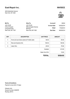 format of an invoice free invoice template for wedding supplier in