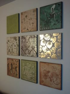my fabric over canvas wall art for my gray and yellow themed room