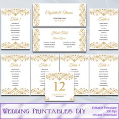gold wedding seating chart template diy elegant printable reception wedding seating chart template word
