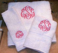 13 best monogrammed towels images on pinterest embroidery ideas