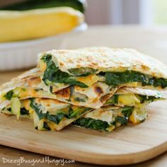 Cheesy Zucchini Spinach Quesadillas - My Recipe Magic #mexicanfoodrecipes #cheese #dinner #easy
