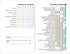 154 best creative chore charts images activities for kids teenage chores list