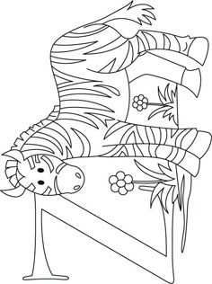 Awesome For Zebra Coloring Page Kids Printable Free You