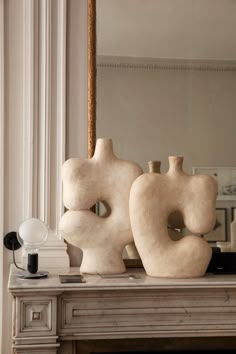 Limewashed Fleur en bois sculpt/é d/écoratif Bol avec miroir D/étails