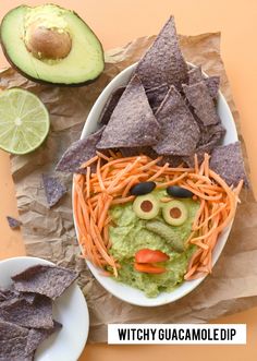 get in the halloween spirit by turning plain ol avocados into this witchy guacamole dip - Halloween Savory Recipes get in the halloween spirit by turning plain ol avocados into this witchy guacamole dip - Halloween Savory Recipes