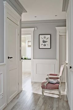 159 Best Grey Walls White Trim Images Paint Colors For Home Grey White Interesting That The Crown Molding Is Painted Gray To Blend With Upper Portion Of Wall