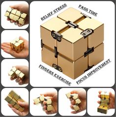 Cool Mini EDC Gadget Spinner Best for Stress And Anxiety Relief And Kill Time,Relieve Stress Anxiety ADHD OCD for Kids And Adults,Gold Aluminum Alloy Metal Infinity Cube Fidget Cube 5 Colors Cool Mini EDC Gadget Spinner Best for Stress And Anxiety Relief And Kill Time,Relieve Stress Anxiety ADHD OCD for Kids And Adults,Gold Aluminum Alloy Metal Infinity Cube Fidget Cube 5 Colors