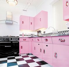 217 Best Pink Kitchen Images In 2018 Dining Kitchens Pink Kitchen 50s Vintage Dining Retro Kitchens Style
