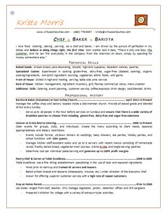 chef resumes examples