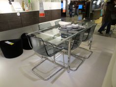 Color coordinated dining rooms - IKEA dining table with white glass ... Color coordinated dining rooms - IKEA dining table with white glass ...