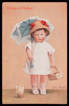 Blank Greeting Card Eclectic Little Girls...