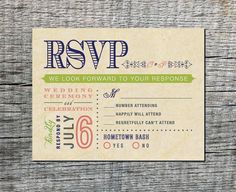 wedding rsvp postcards