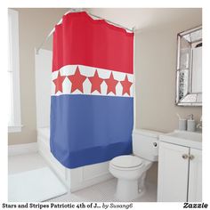 4th Of July Shower Curtain Happy National Day Liberty Freedom