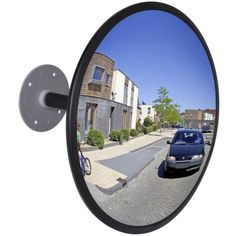 Wide Angle Security Mirror Warehouse Round Convex Mirrors for Wall Mounted 12/” 30cm Diameter,for Blind Spots Store Safety Office