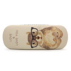 NiceShop16 Cute Cartoon Animal Print Hard Faux Leather Glasses Case Eyeglass Box