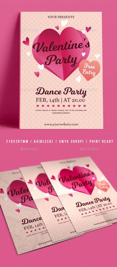 654 best Valentine\u0027s Flyer Templates images on Pinterest