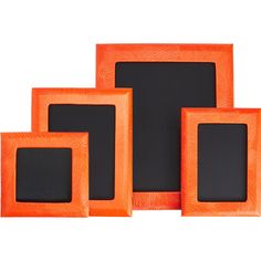 distressed orange frame 5x7 handpainted orange and white layered