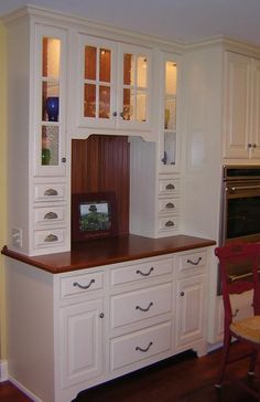 14 Best Kitchen Hutch Ideas Images On Pinterest Armoire This Built In Hutch For A French Country Kitchen Adds Extra Storage E Linens Gles And Even Desk Materials