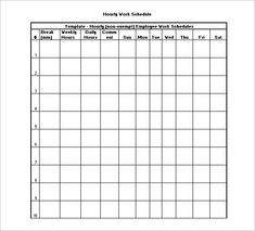 training schedule templates
