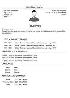 11 best esthetician resume images creative resume resume design esthetician resumes