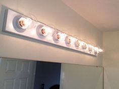 Changing Out A Light Fixture Bye Hollywood Strip Things And Easy Diy Update To A Hollywood Br Strip Light Fixture Http