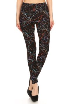 CowCow Womens Bunny Rabbits Easter Eggs Floral Pattern Stretchy Leggings XS-5XL