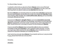 recommendation letter for a friend template opengovpartnersorgletter