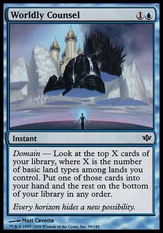 Blue Invasion Mtg Magic Common 1x x1 1 FOIL Worldly Counsel