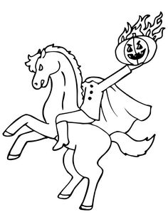 Image result for headless horseman coloring pages