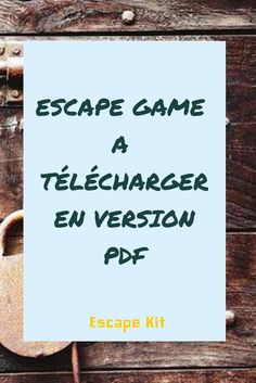 Escape game à télécharger en version PDF pour l'installer chez vous. #DIY #famille #idee #cadeau #fun #enfant #anniversaire #EVG #EVJG #Mariage #soiree #bricolage Book And Magazine, Centre, Animation, Escape, Chasse Au Trésor Adultes