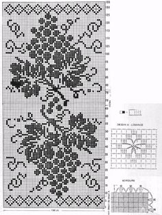 Grape table or tray runner: