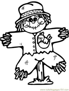 Scarecrow Thanksgiving Color Page Holiday Coloring Pages And Seasonal For Kids Thousands Of Free Printable