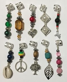 Serotonin Molecule Dread Loc Spiral Coil Bead