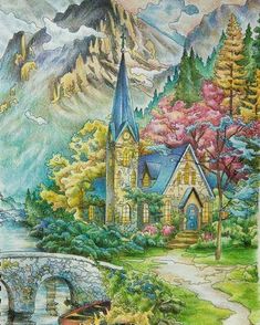 Thomas kinkade posh coloring book